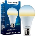 SmartMesh Wifi Cct Smart Bulb Powered By Jio Iot| 12 Watt,| Tuneable White, Shades Of White From Warm To Cool White | Compatible With Amazon Alexa And Google Assistant (Pack Of 1) – B22D, Led