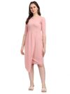PURVAJA Women’s Corduroy Bodycon Knee Length Dress (Ruby-122-Pe-S_Peach