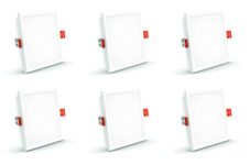Crompton LSDSLORD-15W-3-in-1 Color LED Recessed Square Panel Light_ Pack of 6