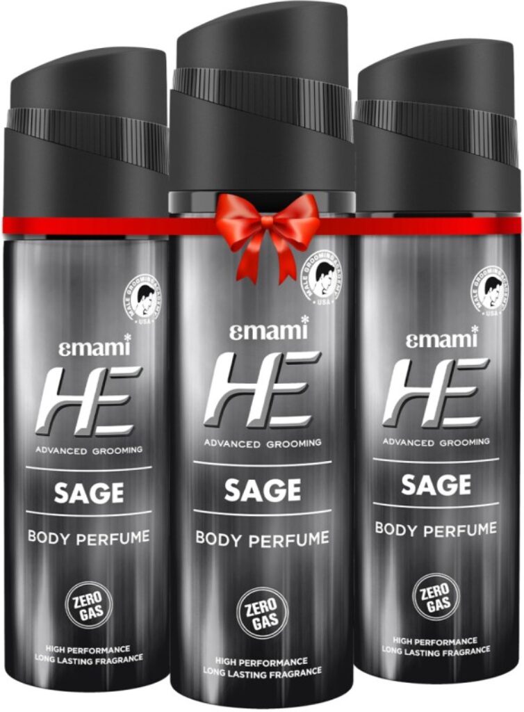 HE Sage Deodorant Spray - For Men(120 ml, Pack of 3)