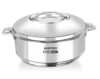 WARMEO Steam Insulated Stainless Steel Casseroles| Easy to Carry Hot Boxes for Kitchen | Hot Food, Easy to Store| Silver (3250 ml)