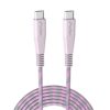 URBN 65W Ultra Fast Charging USB Type-C to Type-C Cable | PD Charger & Data Transfer | Unbreakable Nylon Braided | iPhone, Smartphones, Laptops, MacBooks | 5ft Length – Designer Pink