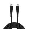 URBN Type-C to Type-C | 65W Super Fast Charging Adapter Cable | Unbreakable Nylon Braided Rugged Cable | Power Delivery (PD) Compatible | Made in India | Length (5 Feet) – Black