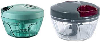 Pigeon by Stove Kraft Handy Mini Plastic Chopper with 3 Blades, Green + Grey