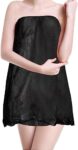 Gypsy Non-Woven Disposable Facial Care Gown (Pack of 15 Pcs,Black) for Waxing, Underarms, Beauty Salon,Spa, Parlour, Body Massage, Scrub, Hospital–Elastic Gown-Free Size Apron Sheet Waxing Gown-Unisex