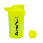 Steadfast Nutrition Protein Shaker Blender 400Ml Bottle For Whey Protein Mix, Cycling, Gym Water Bottle With Blender Ball (Green) – Plastic