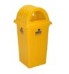 Nilkamal Plastic open top dome dustbin 80 LTR (Yellow)
