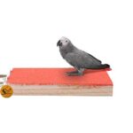 Sage Square Premium Wood Sand Cage Platform – Engage Your Bird’s Instincts with an Interactive Perch, Elevate Your Bird’s Habitat, Provide Endless Entertainment Playful Natural Wood Sand Cage Platform