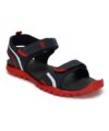 PARAGON K1423G Men’s Stylish Outdoor Navy Blue – Red Velcro Sandals | Comfortable Sandals for Daily Outdoor Use | Casual, Durable & Lightweight Sandals with Cushioned Soles