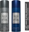 DENVER Combo of Man Of Steel Drill + Challenge Long lasting Deodorant Spray  –  For Men(400 ml, Pack of 2)