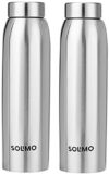 Amazon Brand – Solimo Stainless Steel Water Bottle, Set Of 2, 1 liters Each, 1 liters