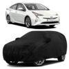 Sulfar 100% Water Resistant Car Body Cover Compatible with Mirror for Toyota Prius (Triple Stitched, Full Bottom Elastic, Black)