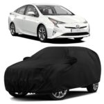 Sulfar 100% Water Resistant Car Body Cover Compatible with Mirror for Toyota Prius (Triple Stitched, Full Bottom Elastic, Black)