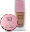Lakmé 9 to 5 Primer+Matte Pwdr Compact Rose Silk + Perfect Cover Foundation Warm Beige(2 Items in the set)