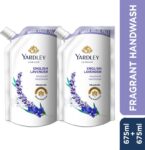 Yardley London English Lavender With Pure Lavender Oil and Germ Protection Fragrant Hand Wash Refill Pouch(2 x 675 ml)