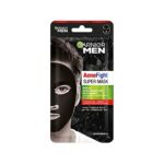 Garnier Men Acno Fight XL Tissue Mask Men, 5X Salicylic Acid and Charcoal Powder, Fight Pimple causing Sebum & Germs in 5 min, 10X absorption power for better absorption of serum, for all Skin types