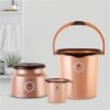 Cello Stella Bathroom Set | Sturdy and Durable | Lightweight and Rigid | Easy to Clean and Attractive Design | Set of 3, Peach