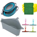 XL Kitchen Vegetable and Sink Strainer with Wiper and Scrub