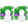 EcoLink 10W Concealed JB Ceiling Light | Round Ceiling LED Downlighter for Home & Hall | Cut Out: 3 inch, Color: Natural White, Pack of 2