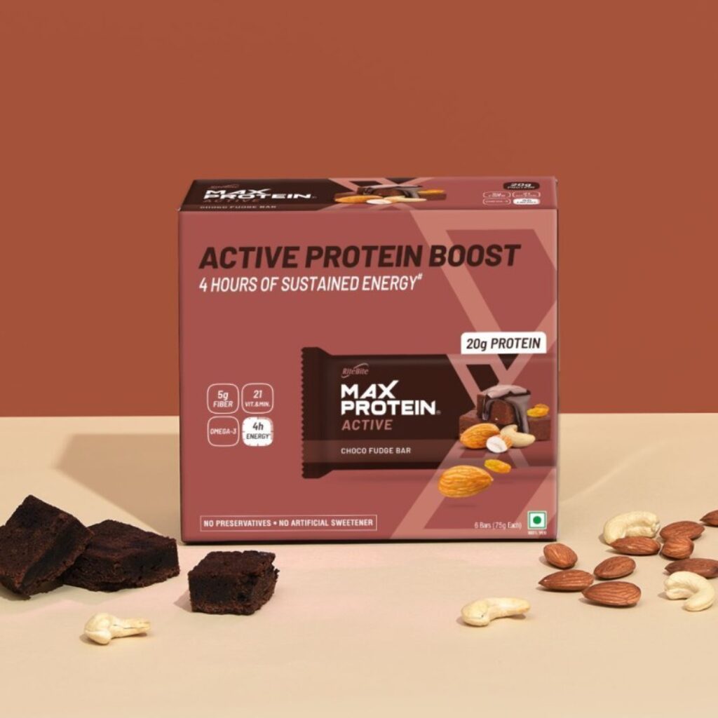 RiteBite Max Protein Active Choco Fudge 20g Protein Bars with 5g Fiber & 21 Vit. & Minerals Protein Bars(450 g, Chocolate Fudge)