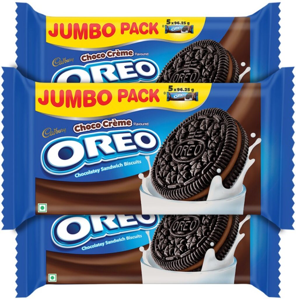 Cadbury Oreo Biscuit Chocolate Flavour Cream Sandwich(3 x 481.25 g)