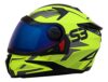 Steelbird SBH-17 Terminator Full Face Graphic Helmet in Glossy Fluo Finish with Chrome Visor (M, Fluo Neon)