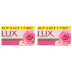 LUX Even Toned Glow|Buy 4 Get 1 Offer|Rose & Vitamin E Bathing Soap|For Glowing Skin| Beauty Soaps|150 g (Pack of 2)