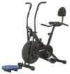 Amazon Basics Air Bike Exercise Cycle with Moving or Stationary Handles, Adjustable Cushioned Seat, Back Support, Side Handle & Twister, Max User Weight 100 Kg | Fitness Cycle for Home Gym