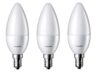 PHILIPS 2.7-Watt 250-lumen Frosted Candle E14 Base (Cool White, Pack of 3) – Decorative, Ambience for Chandeliers, Wall lights, Desk lamps, Floor lamps