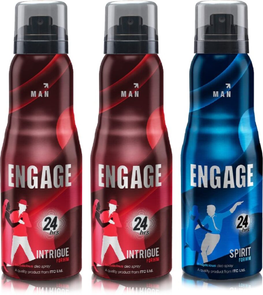 Engage Deo Combo 2 Intrigue for Him 165ml & 1 Spirit for Him 165 ml Deodorant Spray - For Men(495 ml, Pack of 3)