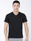 LEVI’S Solid Men V Neck Black T-Shirt