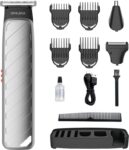 One Plus OP 511 Cordless Professional 8 in 1 Grooming Kit Washable Trimmer 120 min  Runtime 4 Length Settings(Silver)