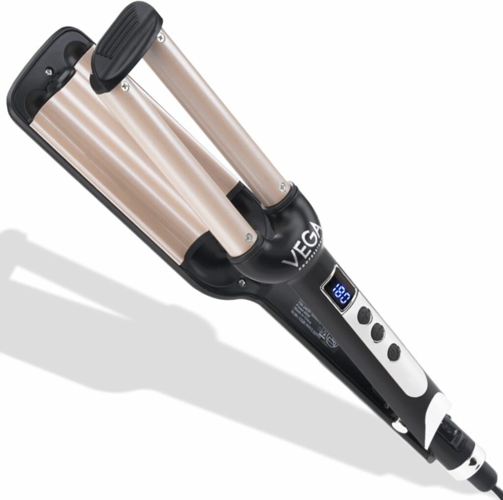 Vega Professional Vega Professional Pro Wave Triple Barrel Hair Styler, (VPPMS-03) VPPMS-03 Hair Styler(Black)