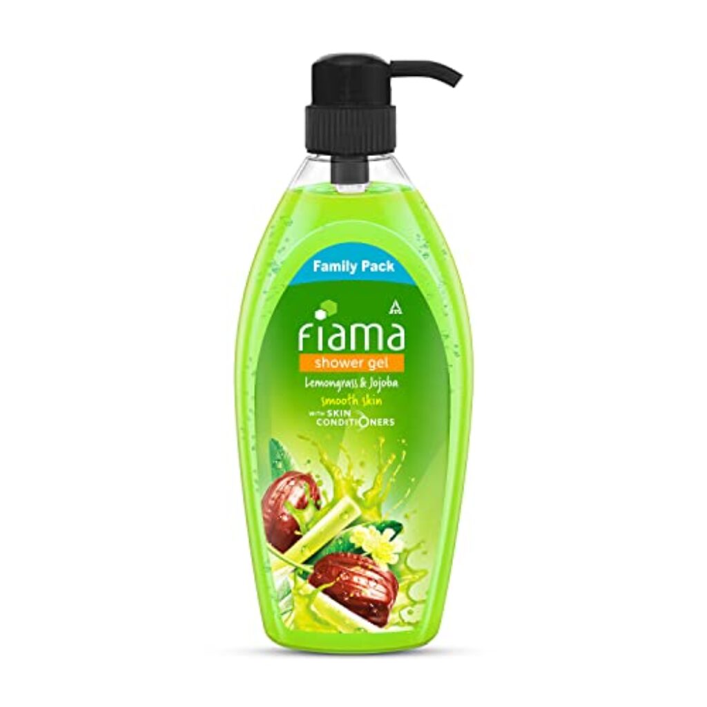 Fiama Body Wash Shower Gel Lemongrass & Jojoba, 900ml Family Pack, Body Wash for Women and Men with Skin Conditioners for Smooth Skin & Gentle Exfoliation, Suitable for All Skin Types