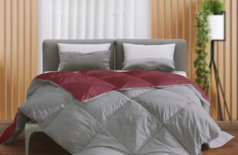 The Sleep Company Solid Double Comforter for  AC Room(Microfiber, Wine, Grey)