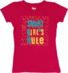 Sand Beach Girls Typography, Printed Cotton Blend Regular T Shirt(Pink, Pack of 1)