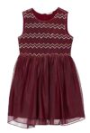 Amazon Brand – Jam & Honey Girl’s Synthetic Skater Knee-Long Dress (AVPG-DR10_Wine_7-8 Years)