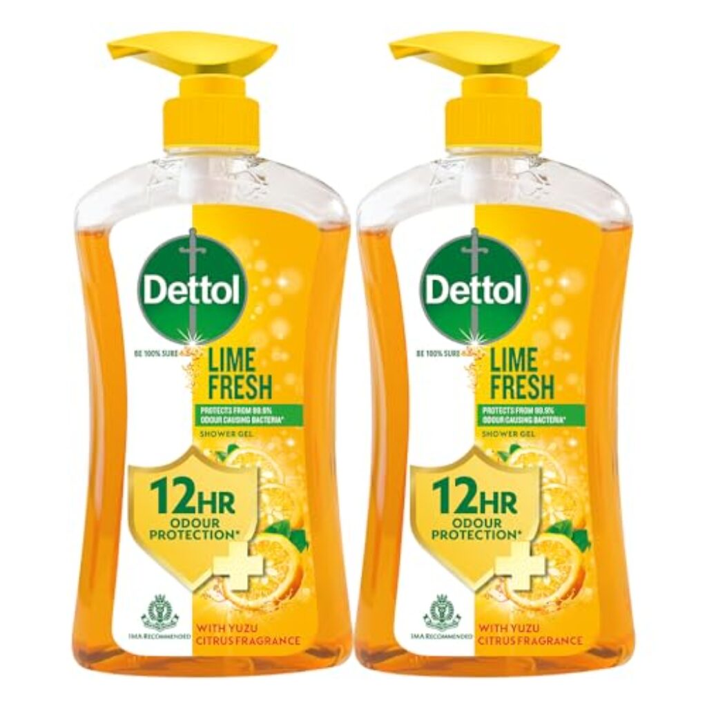 Dettol Body Wash and Shower Gel, Lime fresh-500ml,Pack Of 2