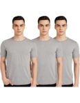 Amazon Brand – Symbol Men’s Solid Cotton T Shirt | Plain | Round Neck | Half Sleeve – Regular Fit | Combo Pack of 3 (Available in Plus Size) (Grey_S)