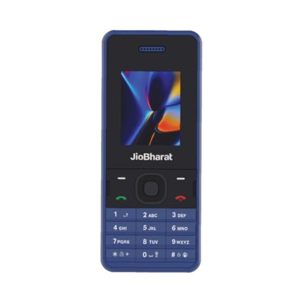 JioBharat V2 4G Phone with JioCinema, JioSaavn, Pay (UPI), Long Lasting Battery, LED Torch, Digital Camera | Blue | Locked for JioNetwork