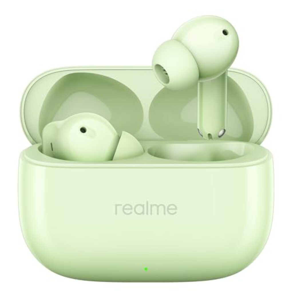 realme Buds N1 Truly Wireless in-Ear Earbuds with 46dB Hybrid ANC, 360° Spatial Audio, 12.4mm Dynamic Bass Driver, Upto 40Hrs Battery and Fast Charging (Energizing Green)