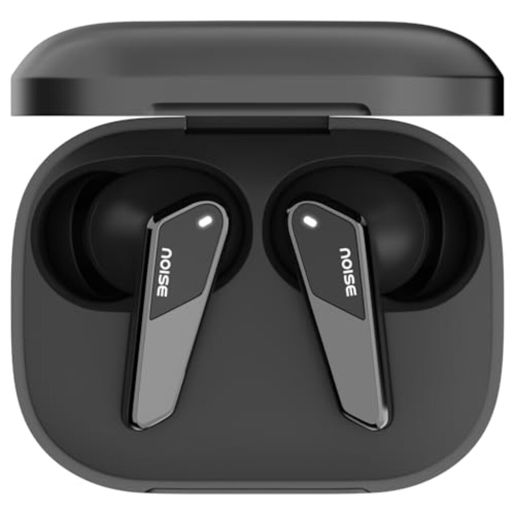 Noise Buds N1 Pro in-Ear Truly Wireless Earbuds with Metallic Finish, ANC(Upto 32dB), 60H of Playtime, Dual Pairing, Instacharge(10 min=200 min), BT v5.3(Chrome Black)