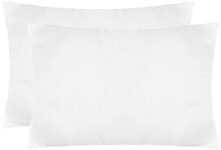 Amazon Brand – Solimo Polyester Microfibre Solid 2-Piece Ultra-Soft Bed Pillow Set, Standard Size, White, 40 X 60 Cm, 120 TC