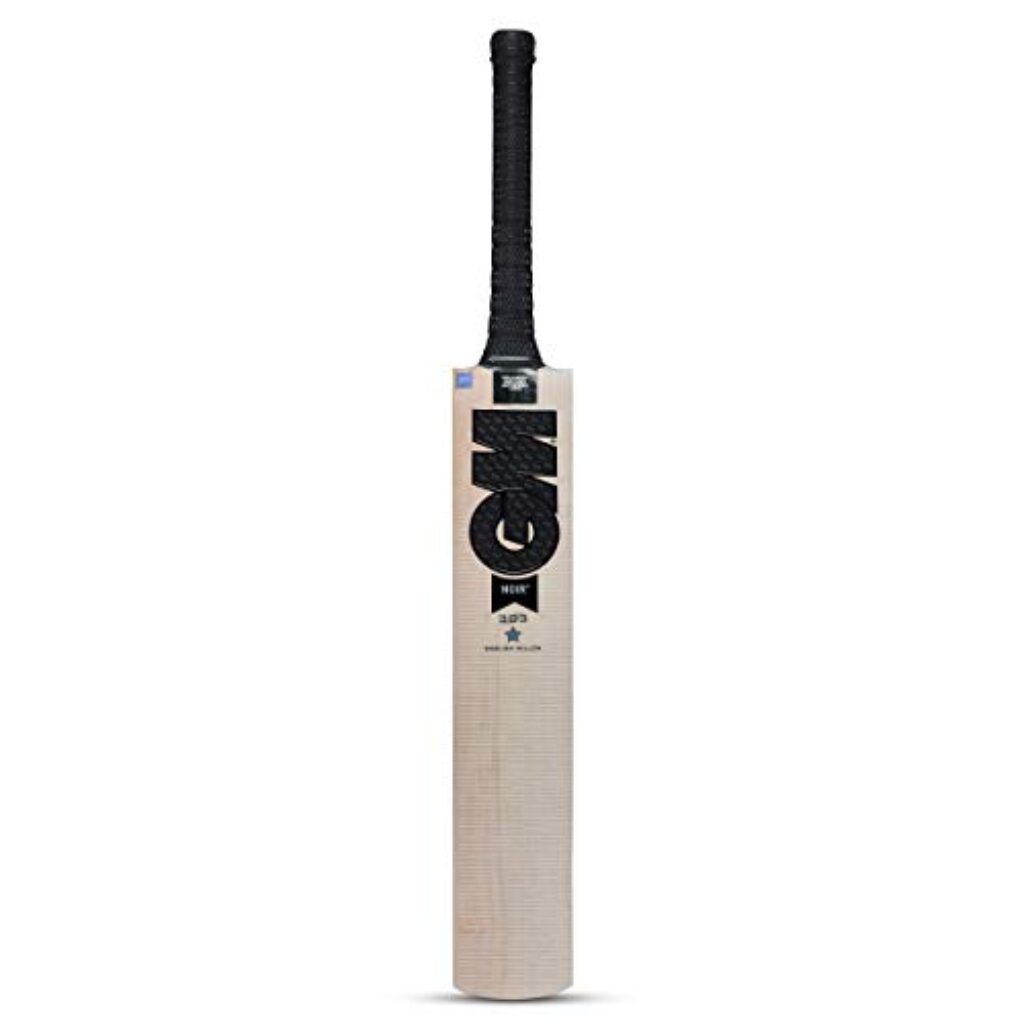 GM Noir 303 English Willow Cricket Bat for Men and Boys | Cross Weave Tape on The Face| Size-3| Lightweight | Free Cover |