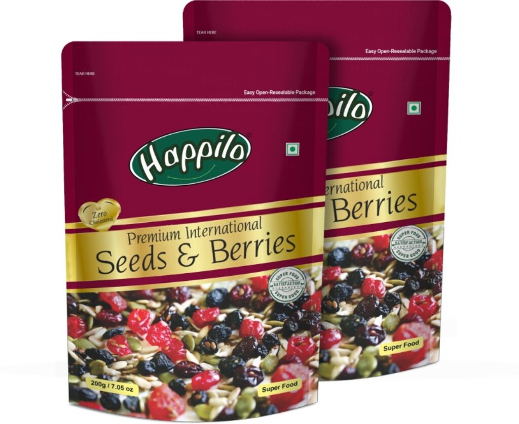 Happilo Premium International Seeds & Berries Rich in Dietary Fiber, for Healthy Breakfast(2 x 200 g)