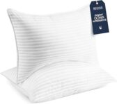 Beckham Hotel Collection Standard Size Memory Foam Bed Pillows Set of 2- Cooling Shredded Foam Polyester Pillow for Back, Stomach or Side Sleepers – 27×17 Inches Sleeping Pillow Set (White)