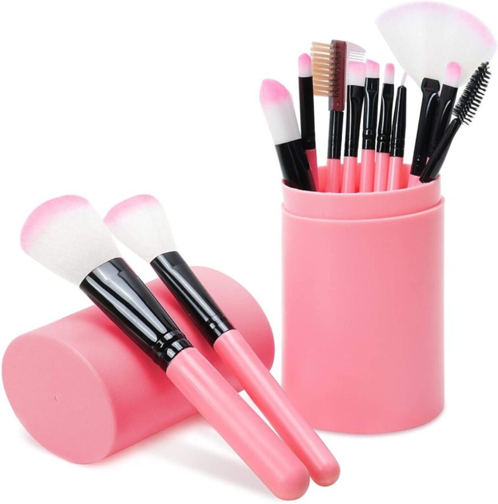 SKINPLUS Makeup Brush Sets - 12 Pcs Makeup Brushes for Foundation Eyeshadow Eyebrow Eyeliner Blush Powder Concealer Contour(Pack of 12)