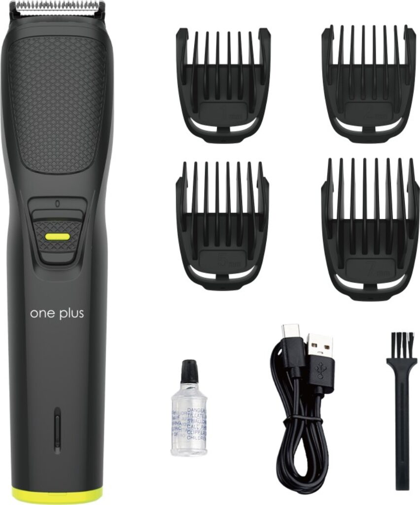 One Plus OP 531 Cordless Professional Hair Trimmer For Men waterproof Trimmer 120 min Runtime 4 Length Settings(Black)