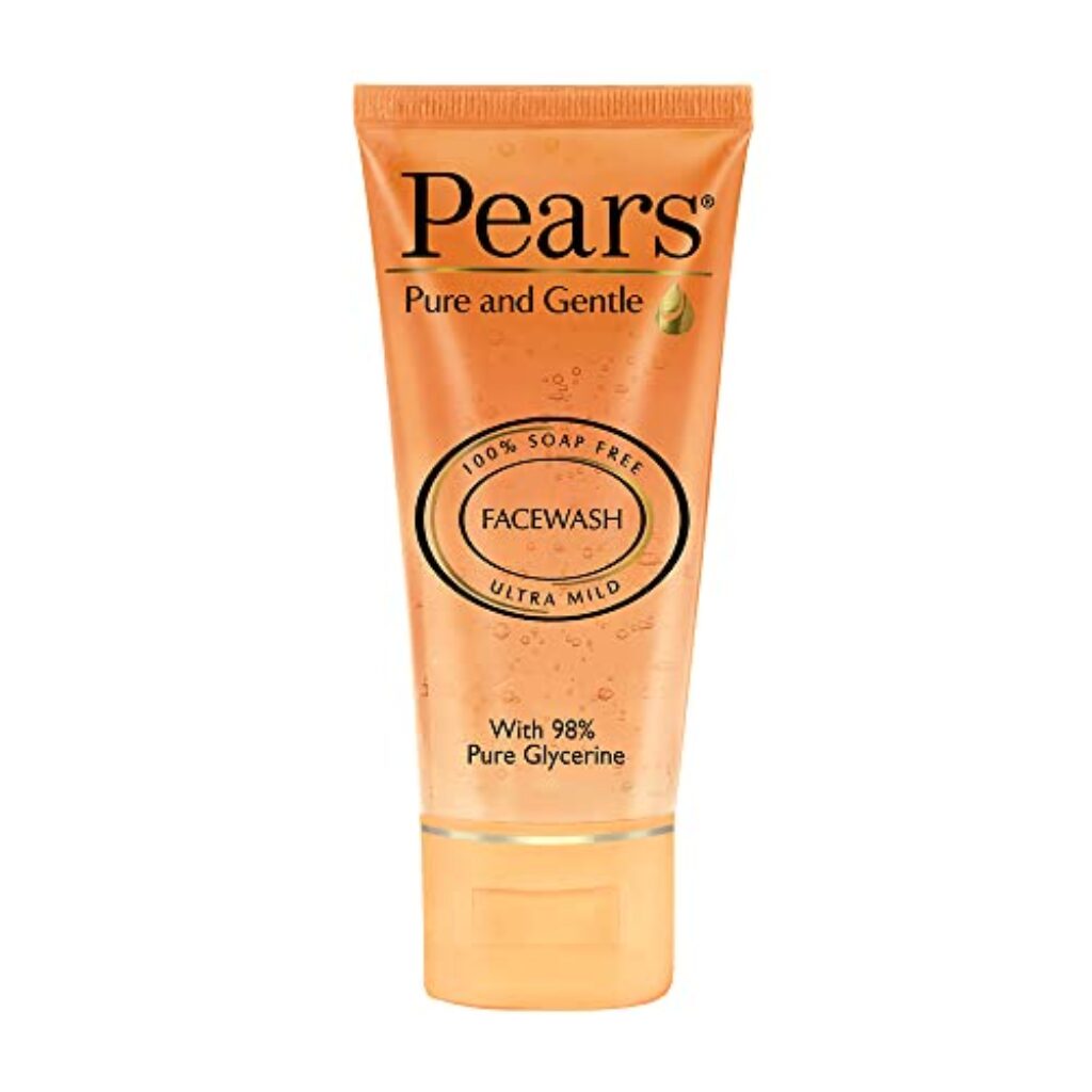 PEARS Pure and Gentle Daily Cleansing Facewash, Mild Cleanser With Glycerine, Balances PH, 100% Soap Free, 150 g