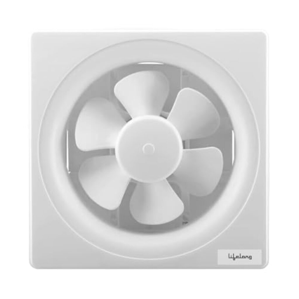 Lifelong LLEF10 250 mm Exhaust Fan for Kitchen, Bathroom with Strong Air Suction, Rust Proof Body and Dust Protection Shutters (1-Year Warranty, White)